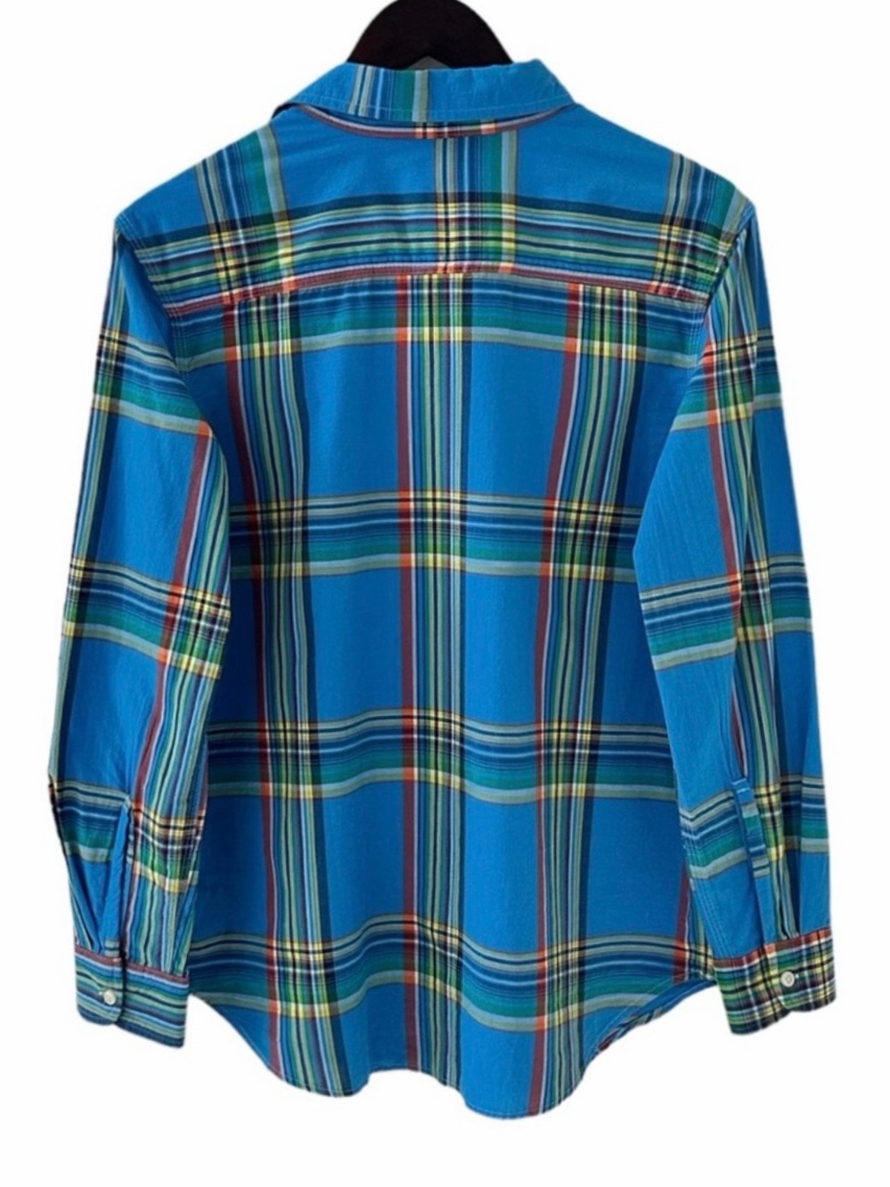 Polo Ralph Lauren Blue Plaid Button Down Long Sleeve Shirt Size Large - Picture 5 of 6